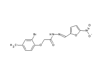2-(2-bromo-4-methylphenoxy)-N'-[(5-nitro-2-furyl)methylene]acetohydrazide - Click Image to Close
