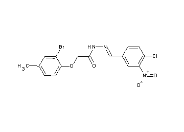 2-(2-bromo-4-methylphenoxy)-N'-(4-chloro-3-nitrobenzylidene)acetohydrazide - Click Image to Close