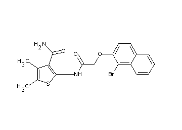 2-({[(1-bromo-2-naphthyl)oxy]acetyl}amino)-4,5-dimethyl-3-thiophenecarboxamide - Click Image to Close