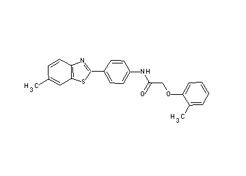 N-[4-(6-methyl-1,3-benzothiazol-2-yl)phenyl]-2-(2-methylphenoxy)acetamide - Click Image to Close