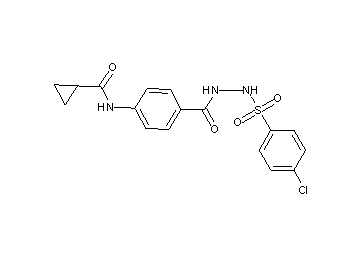 N-[4-({2-[(4-chlorophenyl)sulfonyl]hydrazino}carbonyl)phenyl]cyclopropanecarboxamide