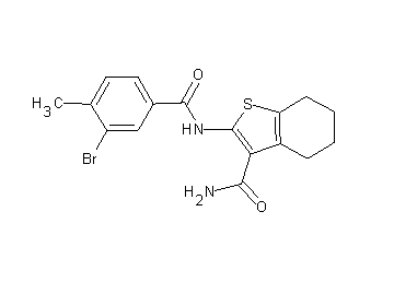 2-[(3-bromo-4-methylbenzoyl)amino]-4,5,6,7-tetrahydro-1-benzothiophene-3-carboxamide