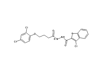 3-chloro-N'-[4-(2,4-dichlorophenoxy)butanoyl]-1-benzothiophene-2-carbohydrazide - Click Image to Close