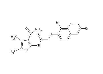 2-({[(1,6-dibromo-2-naphthyl)oxy]acetyl}amino)-4,5-dimethyl-3-thiophenecarboxamide - Click Image to Close