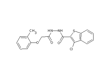 3-chloro-N'-[(2-methylphenoxy)acetyl]-1-benzothiophene-2-carbohydrazide - Click Image to Close