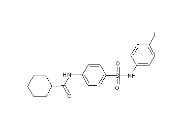 N-(4-{[(4-iodophenyl)amino]sulfonyl}phenyl)cyclohexanecarboxamide - Click Image to Close