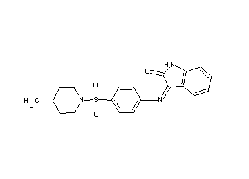 3-({4-[(4-methyl-1-piperidinyl)sulfonyl]phenyl}imino)-1,3-dihydro-2H-indol-2-one