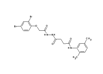 4-{2-[(2,4-dibromophenoxy)acetyl]hydrazino}-N-(2,5-dimethylphenyl)-4-oxobutanamide - Click Image to Close