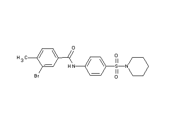 3-bromo-4-methyl-N-[4-(1-piperidinylsulfonyl)phenyl]benzamide - Click Image to Close