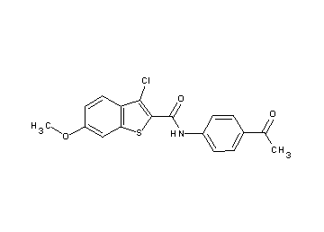 N-(4-acetylphenyl)-3-chloro-6-methoxy-1-benzothiophene-2-carboxamide - Click Image to Close