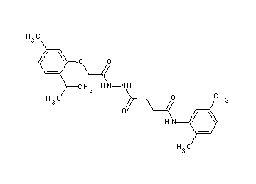 N-(2,5-dimethylphenyl)-4-{2-[(2-isopropyl-5-methylphenoxy)acetyl]hydrazino}-4-oxobutanamide