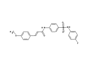 N-(4-{[(4-fluorophenyl)amino]sulfonyl}phenyl)-3-(4-methoxyphenyl)acrylamide - Click Image to Close