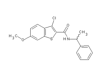 3-chloro-6-methoxy-N-(1-phenylethyl)-1-benzothiophene-2-carboxamide - Click Image to Close