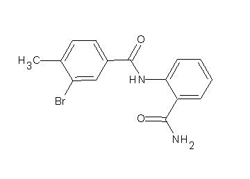 N-[2-(aminocarbonyl)phenyl]-3-bromo-4-methylbenzamide - Click Image to Close