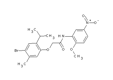 2-(4-bromo-2-isopropyl-5-methylphenoxy)-N-(2-methoxy-5-nitrophenyl)acetamide - Click Image to Close