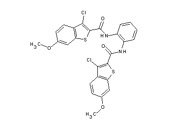 N,N'-1,2-phenylenebis(3-chloro-6-methoxy-1-benzothiophene-2-carboxamide) - Click Image to Close