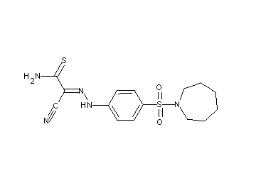 2-{[4-(1-azepanylsulfonyl)phenyl]hydrazono}-2-cyanoethanethioamide