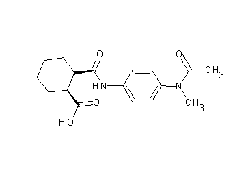 2-[({4-[acetyl(methyl)amino]phenyl}amino)carbonyl]cyclohexanecarboxylic acid