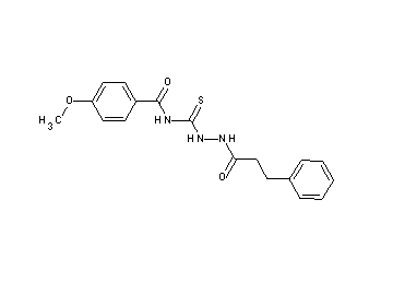4-methoxy-N-{[2-(3-phenylpropanoyl)hydrazino]carbonothioyl}benzamide - Click Image to Close