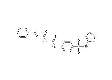 3-phenyl-N-[({4-[(1,3-thiazol-2-ylamino)sulfonyl]phenyl}amino)carbonothioyl]acrylamide - Click Image to Close