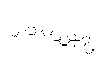 N-[4-(2,3-dihydro-1H-indol-1-ylsulfonyl)phenyl]-2-(4-ethylphenoxy)acetamide - Click Image to Close
