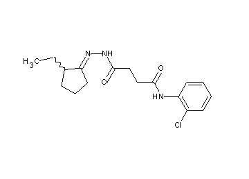 N-(2-chlorophenyl)-4-[2-(2-ethylcyclopentylidene)hydrazino]-4-oxobutanamide - Click Image to Close