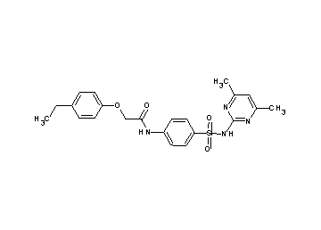 N-(4-{[(4,6-dimethyl-2-pyrimidinyl)amino]sulfonyl}phenyl)-2-(4-ethylphenoxy)acetamide - Click Image to Close