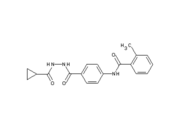 N-(4-{[2-(cyclopropylcarbonyl)hydrazino]carbonyl}phenyl)-2-methylbenzamide - Click Image to Close