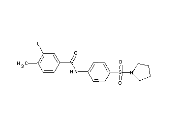 3-iodo-4-methyl-N-[4-(1-pyrrolidinylsulfonyl)phenyl]benzamide - Click Image to Close