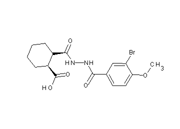 2-{[2-(3-bromo-4-methoxybenzoyl)hydrazino]carbonyl}cyclohexanecarboxylic acid - Click Image to Close