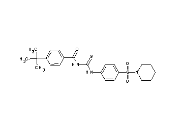 4-tert-butyl-N-({[4-(1-piperidinylsulfonyl)phenyl]amino}carbonothioyl)benzamide - Click Image to Close