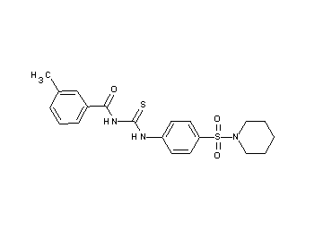 3-methyl-N-({[4-(1-piperidinylsulfonyl)phenyl]amino}carbonothioyl)benzamide - Click Image to Close