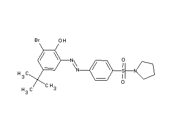 2-bromo-4-tert-butyl-6-{[4-(1-pyrrolidinylsulfonyl)phenyl]diazenyl}phenol - Click Image to Close