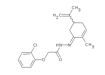 2-(2-chlorophenoxy)-N'-(5-isopropenyl-2-methyl-2-cyclohexen-1-ylidene)acetohydrazide - Click Image to Close