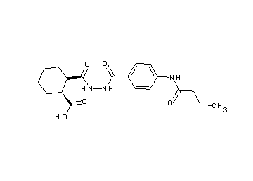2-({2-[4-(butyrylamino)benzoyl]hydrazino}carbonyl)cyclohexanecarboxylic acid - Click Image to Close
