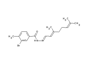 3-bromo-N'-(3,7-dimethyl-2,6-octadien-1-ylidene)-4-methylbenzohydrazide - Click Image to Close