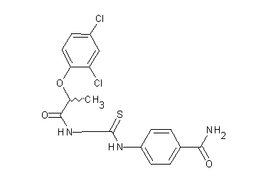 4-[({[2-(2,4-dichlorophenoxy)propanoyl]amino}carbonothioyl)amino]benzamide - Click Image to Close