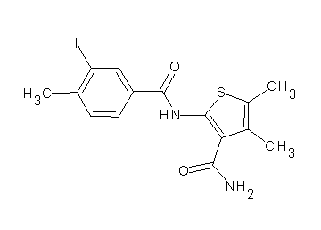 2-[(3-iodo-4-methylbenzoyl)amino]-4,5-dimethyl-3-thiophenecarboxamide - Click Image to Close