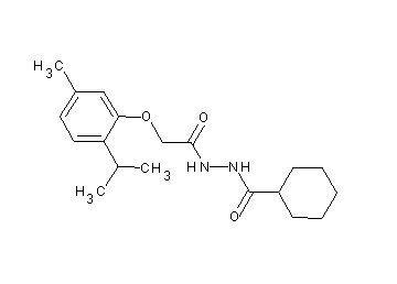 N'-[2-(2-isopropyl-5-methylphenoxy)acetyl]cyclohexanecarbohydrazide - Click Image to Close