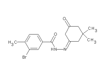 3-bromo-N'-(3,3-dimethyl-5-oxocyclohexylidene)-4-methylbenzohydrazide - Click Image to Close