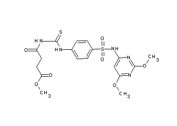 methyl 4-({[(4-{[(2,6-dimethoxy-4-pyrimidinyl)amino]sulfonyl}phenyl)amino]carbonothioyl}amino)-4-oxobutanoate - Click Image to Close