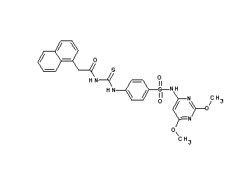 N-{[(4-{[(2,6-dimethoxy-4-pyrimidinyl)amino]sulfonyl}phenyl)amino]carbonothioyl}-2-(1-naphthyl)acetamide - Click Image to Close