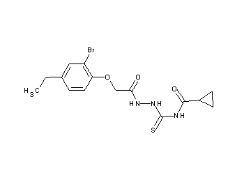 N-({2-[(2-bromo-4-ethylphenoxy)acetyl]hydrazino}carbonothioyl)cyclopropanecarboxamide - Click Image to Close
