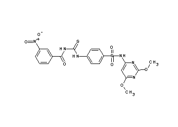 N-{[(4-{[(2,6-dimethoxy-4-pyrimidinyl)amino]sulfonyl}phenyl)amino]carbonothioyl}-3-nitrobenzamide - Click Image to Close