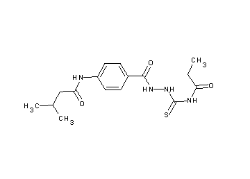 3-methyl-N-[4-({2-[(propionylamino)carbonothioyl]hydrazino}carbonyl)phenyl]butanamide - Click Image to Close