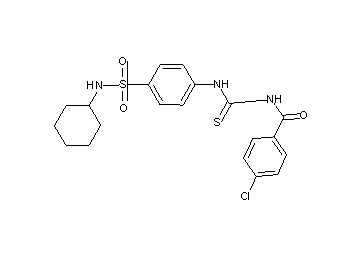 4-chloro-N-[({4-[(cyclohexylamino)sulfonyl]phenyl}amino)carbonothioyl]benzamide - Click Image to Close