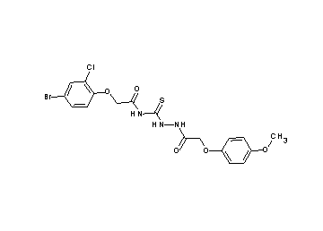 2-(4-bromo-2-chlorophenoxy)-N-({2-[(4-methoxyphenoxy)acetyl]hydrazino}carbonothioyl)acetamide - Click Image to Close