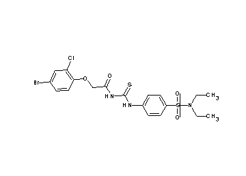 2-(4-bromo-2-chlorophenoxy)-N-[({4-[(diethylamino)sulfonyl]phenyl}amino)carbonothioyl]acetamide - Click Image to Close