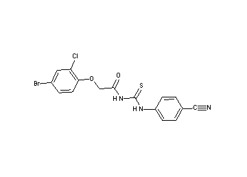 2-(4-bromo-2-chlorophenoxy)-N-{[(4-cyanophenyl)amino]carbonothioyl}acetamide - Click Image to Close