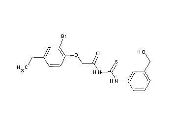 2-(2-bromo-4-ethylphenoxy)-N-({[3-(hydroxymethyl)phenyl]amino}carbonothioyl)acetamide - Click Image to Close
